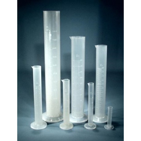 Measuring cylinder, polypropylene,  plastic, tall form -10mL