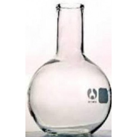 Boiling flask, borosilicate glass, flat bottom-100mL  20mm d neck x 110mm h