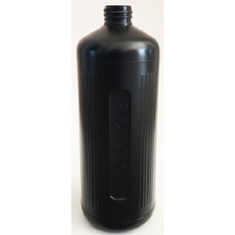 Poisons Bottle/Dangerous Goods, 1 Litre, Black with cap