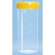 120mL-Sarstedt-Container, polyprop,grad,105x44mm, yellow assembled screw cap lid, flat bottom, sterile, label-pkt/250