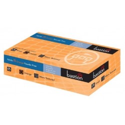 Bastion-Nitrile, Powder Free, Orange, Micro Textured, Large - Carton/1000