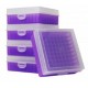 Bioline Plastic Cryo boxes 2 Inch high with a 100 cell grid and Hinged lid, Lilac-(each)