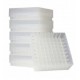 Bioline Plastic Cryo boxes 2 Inch high with a 81 cell grid and Lift Off lid, Natural-(each)