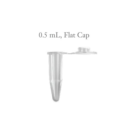 Axygen 0.5ml thin walled single tubes with attached flat caps-pkt/1000