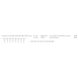 Axygen Low Profile 0.1ml White thin wall PCR Strip Tubes-(125 strips/8 tubes/strip)