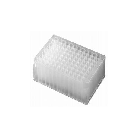 Axygen 96 well deep well plates 1.6ml volume, moulded rack with Round holes -pkt/50