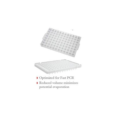 Axygen 96 well Semi-Skirt PCR Plates 100Microliter Low Profile-pkt/100-