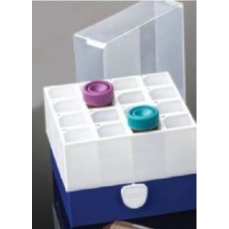 Labcon 16-PlacePolypropylene Freezer Storage Box for 50mL Centrifuge Tubes