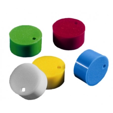 Corning® Cap inserts for cryogenic  vials, assorted colours, 100 each of white, blue, red, green and yellow-pkt/500