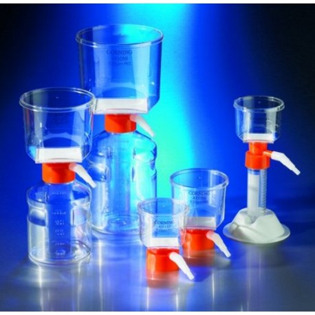 Corning-Bottle Top Vacuum Filter, 500ml funnel & bottle, 022µm PES, 70mm, ind wrapped, sterile-12/case