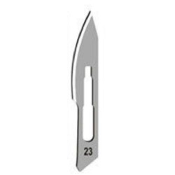 Technos-Surgical Blades, sterile, No:23, carbon steel, for handle No:4-pkt/100