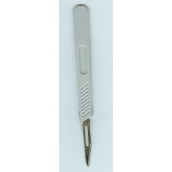 Scalpel with blade and plastic handle, No: 10, disposable-pkt/10