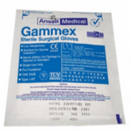 Ansell-Gammex Gloves Sterile Size 6.5, Low Powder-40 pairs/Box