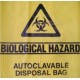 Sterihealth-Autoclave bag, 75 cmx86 cm with biological hazard label, yellow, 50 µm-200/ctn
