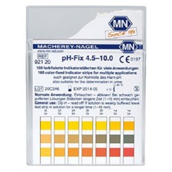 Macherey-Nagel high quality pH fix test strips, Range: 4.5 - 10, 0.5 pH increments, pkt 100