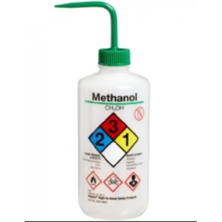 Wash Bottle-Nalgene-500mL, with curved straw. Chemical Name: Methanol, each