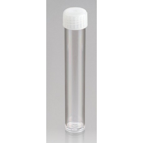 10mL-Technoplas-Polycarbonate flat bottom tube, seperate natural PP screw cap, 97mmHx16mmW, autoclavable, ctn/1,000