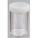 250mL-Technoplas-Polycarbonate flat bottom container, natural PP screw cap attached, 100mmHx65mmW, autoclavable, ctn/147