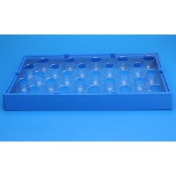FINNERAN-Universal Vial Rack™ frame in Blue Glass Reinforced Polypropylene, pkt/5