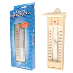 Maximum and Minimum Mercury Thermometer, - 40°C to +50°C Celsius Range, Each