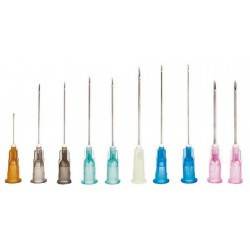Sizes of hypodermic needles