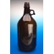 Finneran 2.5 L Amber Winchester Bottle with handle, 38-430mm Thread, Black Phenolic cap, PTFE/F217 Lined, case/6