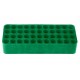 Tetra GREEN test tube racks, Dim:185x78 x31mm, suit 15-16 mm tube diameter, 44 holes with drainage holes and numbering, ctn/24