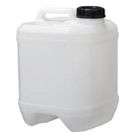 Jerrican, Natural HDPE, Square drum style, 10L, 310mmH x 220mm square, includes 58mm drum cap