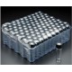 FINNERAN-1 Dram (4mL), Clear 15x45mm Vial, 13-425mm Thread, Black Polypropylene Solid Top Cap, PTFE/F217 Lined-pkt/100