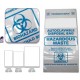 LABCO Heavy duty high heat clear PP autoclave bags with blue biohazard label, 610 x 810mm, ctn /50