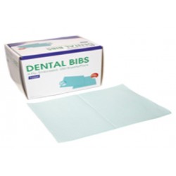 Dental bibs, 4-ply lines, blue 20x28cm,pkt/250
