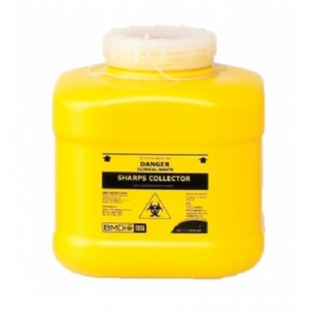 Terumo 8L Yellow Bio-Hazard Sharps Container with Screw Lid