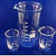Labco Beaker, Tall Form, Borosilicate glass, white enamel grad, 50mL