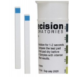 Precision pH plastic indicator test strips, range: 2.8-4.4, suitable for wine analysis, pkt/100