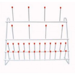 Technos Bench Glassware Draining Rack, 32 Points, 400x300mm, Nylon coated wire