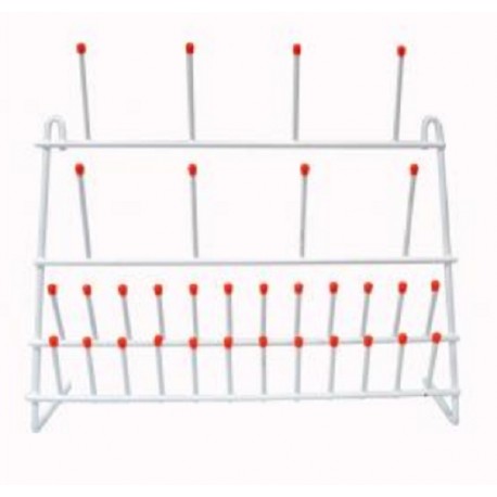 Technos Bench Glassware Draining Rack, 32 Points, 400x300mm, Nylon coated wire
