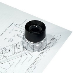 Technos Magnifier with View Loupe, 30mm d Lens, Magnification, 10x