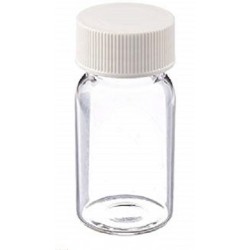 FINNERAN-20mL Clear Vial, 24-400mm Solid Top White Polypropylene Closure, PTFE Lined, pkt/100
