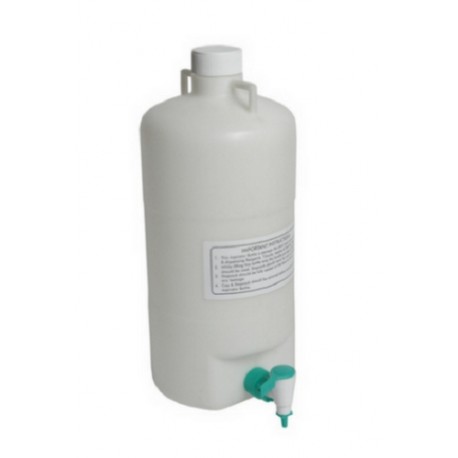 TARSONS  Polypropylene Carboy, 5L, autoclavable, supplied with polypropylene screw cap and stopcock