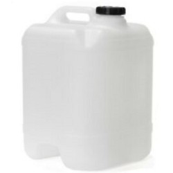 Silverlock Cube 20L Clear HDPE Drums with 58 mm Black Drum Screw Cap