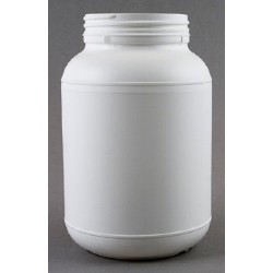 Silverlock 2L HDPE round storage container, 125mmd x 205mmH, supplied with white PP unlined screw cap, 95mmd, each