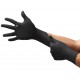 Ansell Microflex Nitrile Black Gloves, fully textured, no natural rubber latex and powder-free, Small, Box/100