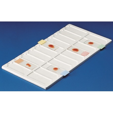 Kartell PVC Moulded Microscope Slide Trays, suitable for 76x26mm slides, 20 place