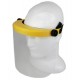 Livingstone Full Face Shield, 29.7 x 17.4cm, Liftable Clear Polycarbonate Visor, Lightweight, Adjustable Head Band, Yellow
