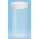 500mL-Sarstedt containers, polypropylene, flat bottom,150hx70dmm, attached natural cap, graduated, autoclavable, pkt/40/ctn/120