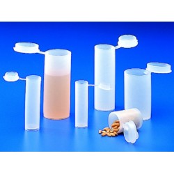 Kartell LDPE Plastic Sample Vials with Attached Lid