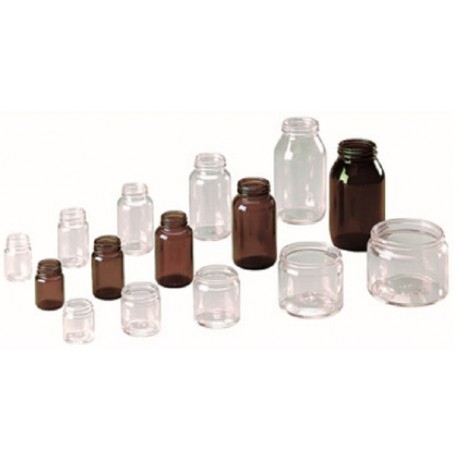 LABCO Jar Glass Squat Amber 30mL, (46h x 41diam) mm, each