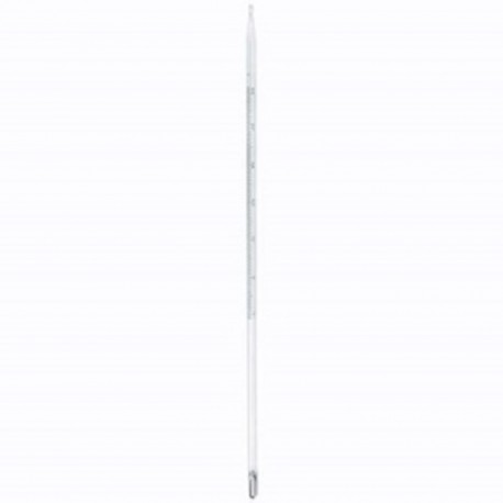 Thermometer, Glass, Mercury,  -10 to 50degC, resolution 1.0 degC, 300 mm length, each