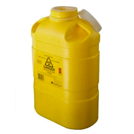 FITTANK™ Sharps Container 8 Litre Resealable Snap Top