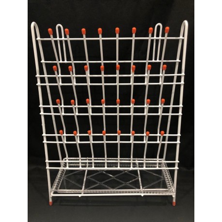 Technos Bench Glassware Draining Rack, 32 Points, 400x300mm, Nylon coated wire